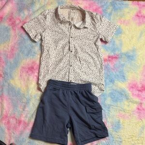 5/$25 10/12 Cactus Boys Floral Shirt and matching short set